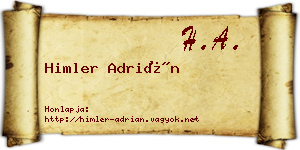 Himler Adrián névjegykártya